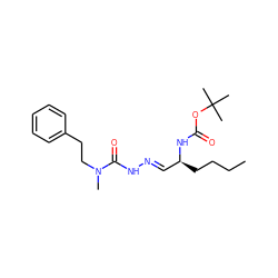 CCCC[C@@H](/C=N/NC(=O)N(C)CCc1ccccc1)NC(=O)OC(C)(C)C ZINC000028570802