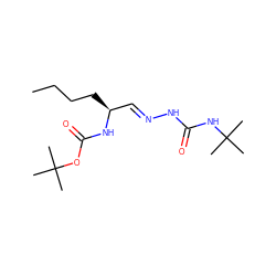 CCCC[C@@H](/C=N/NC(=O)NC(C)(C)C)NC(=O)OC(C)(C)C ZINC000028570121