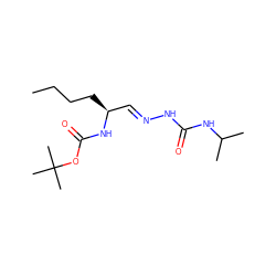 CCCC[C@@H](/C=N/NC(=O)NC(C)C)NC(=O)OC(C)(C)C ZINC000028570119