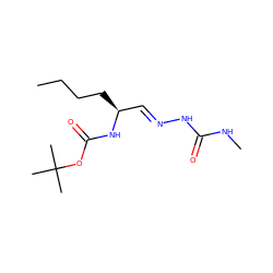 CCCC[C@@H](/C=N/NC(=O)NC)NC(=O)OC(C)(C)C ZINC000028570530