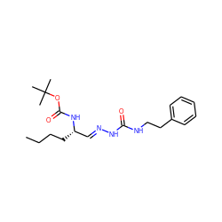 CCCC[C@@H](/C=N/NC(=O)NCCc1ccccc1)NC(=O)OC(C)(C)C ZINC000028569529