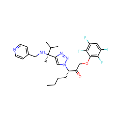 CCCC[C@@H](C(=O)COc1c(F)c(F)cc(F)c1F)n1cc([C@@](C)(NCc2ccncc2)C(C)C)nn1 ZINC000473166252