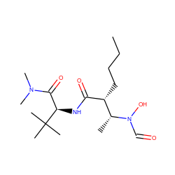 CCCC[C@@H](C(=O)N[C@H](C(=O)N(C)C)C(C)(C)C)[C@@H](C)N(O)C=O ZINC000013536959