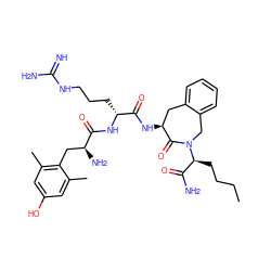 CCCC[C@@H](C(N)=O)N1Cc2ccccc2C[C@H](NC(=O)[C@@H](CCCNC(=N)N)NC(=O)[C@@H](N)Cc2c(C)cc(O)cc2C)C1=O ZINC000095578094