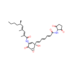 CCCC[C@@H](C)/C=C(C)/C=C(\C)C(=O)NC1=C[C@@](O)(/C=C/C=C/C=C/C(=O)NC2C(=O)CCC2=O)[C@@H]2O[C@@H]2C1=O ZINC000100031259