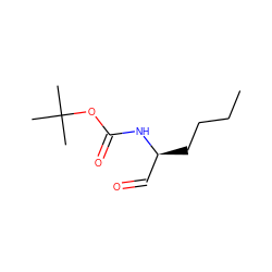 CCCC[C@@H](C=O)NC(=O)OC(C)(C)C ZINC000013588585