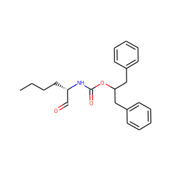 CCCC[C@@H](C=O)NC(=O)OC(Cc1ccccc1)Cc1ccccc1 ZINC000027084540