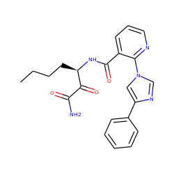 CCCC[C@@H](NC(=O)c1cccnc1-n1cnc(-c2ccccc2)c1)C(=O)C(N)=O ZINC000114055773