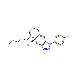 CCCC[C@@H](O)[C@H]1CCCC2=Cc3c(cnn3-c3ccc(F)cc3)C[C@@]21C ZINC000028389222