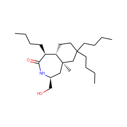 CCCC[C@@H]1C(=O)N[C@H](CO)C[C@]2(C)CC(CCCC)(CCCC)CC[C@@H]12 ZINC000029464537