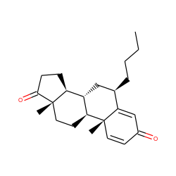 CCCC[C@@H]1C[C@@H]2[C@H](CC[C@]3(C)C(=O)CC[C@@H]23)[C@@]2(C)C=CC(=O)C=C12 ZINC000013746841