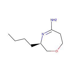 CCCC[C@@H]1COCCC(N)=N1 ZINC000026578827