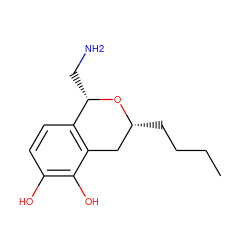 CCCC[C@@H]1Cc2c(ccc(O)c2O)[C@H](CN)O1 ZINC000013823824