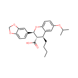 CCCC[C@@H]1c2cc(OC(C)C)ccc2O[C@H](c2ccc3c(c2)OCO3)[C@H]1C(=O)O ZINC000013473503