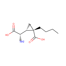 CCCC[C@]1(C(=O)O)C[C@H]1[C@H](N)C(=O)O ZINC000095598690