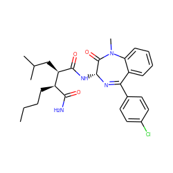 CCCC[C@H](C(N)=O)[C@@H](CC(C)C)C(=O)N[C@H]1N=C(c2ccc(Cl)cc2)c2ccccc2N(C)C1=O ZINC000034039084