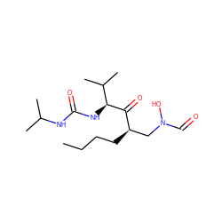 CCCC[C@H](CN(O)C=O)C(=O)[C@@H](NC(=O)NC(C)C)C(C)C ZINC000066157095