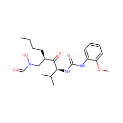 CCCC[C@H](CN(O)C=O)C(=O)[C@@H](NC(=O)Nc1ccccc1OC)C(C)C ZINC000043154484