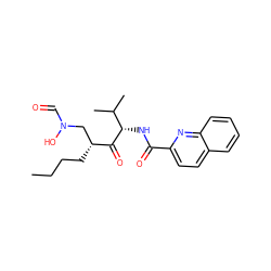 CCCC[C@H](CN(O)C=O)C(=O)[C@@H](NC(=O)c1ccc2ccccc2n1)C(C)C ZINC000066111569