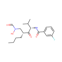 CCCC[C@H](CN(O)C=O)C(=O)[C@@H](NC(=O)c1cccc(F)c1)C(C)C ZINC000066101625