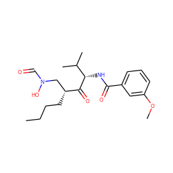 CCCC[C@H](CN(O)C=O)C(=O)[C@@H](NC(=O)c1cccc(OC)c1)C(C)C ZINC000066101623