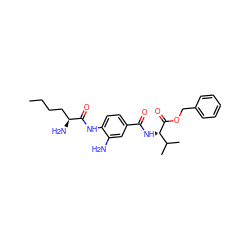 CCCC[C@H](N)C(=O)Nc1ccc(C(=O)N[C@H](C(=O)OCc2ccccc2)C(C)C)cc1N ZINC000299861896