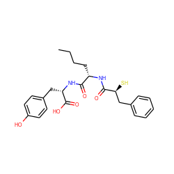 CCCC[C@H](NC(=O)[C@@H](S)Cc1ccccc1)C(=O)N[C@@H](Cc1ccc(O)cc1)C(=O)O ZINC000011688088