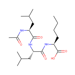 CCCC[C@H](NC(=O)[C@H](CC(C)C)NC(=O)[C@H](CC(C)C)NC(C)=O)C(=O)O ZINC000006379521