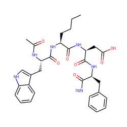 CCCC[C@H](NC(=O)[C@H](Cc1c[nH]c2ccccc12)NC(C)=O)C(=O)N[C@@H](CC(=O)O)C(=O)N[C@@H](Cc1ccccc1)C(N)=O ZINC000029250931
