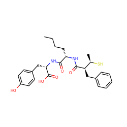 CCCC[C@H](NC(=O)[C@H](Cc1ccccc1)[C@@H](C)S)C(=O)N[C@@H](Cc1ccc(O)cc1)C(=O)O ZINC000013861178