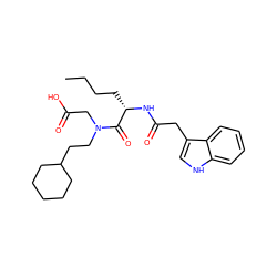 CCCC[C@H](NC(=O)Cc1c[nH]c2ccccc12)C(=O)N(CCC1CCCCC1)CC(=O)O ZINC000026815576