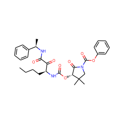 CCCC[C@H](NC(=O)O[C@@H]1C(=O)N(C(=O)Oc2ccccc2)CC1(C)C)C(=O)C(=O)N[C@H](C)c1ccccc1 ZINC000028572598