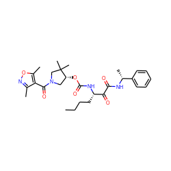 CCCC[C@H](NC(=O)O[C@@H]1CN(C(=O)c2c(C)noc2C)CC1(C)C)C(=O)C(=O)N[C@H](C)c1ccccc1 ZINC000049793851