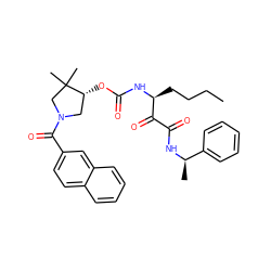 CCCC[C@H](NC(=O)O[C@@H]1CN(C(=O)c2ccc3ccccc3c2)CC1(C)C)C(=O)C(=O)N[C@H](C)c1ccccc1 ZINC000049777488