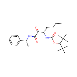 CCCC[C@H](NC(=O)OC(C(C)(C)C)C(C)(C)C)C(=O)C(=O)N[C@H](C)c1ccccc1 ZINC000013589447