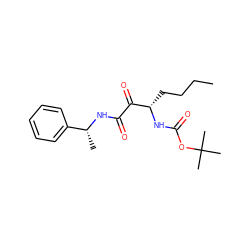 CCCC[C@H](NC(=O)OC(C)(C)C)C(=O)C(=O)N[C@H](C)c1ccccc1 ZINC000013589432