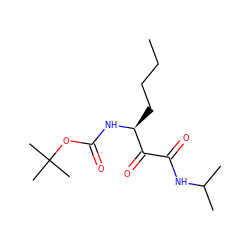 CCCC[C@H](NC(=O)OC(C)(C)C)C(=O)C(=O)NC(C)C ZINC000013589427