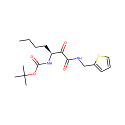 CCCC[C@H](NC(=O)OC(C)(C)C)C(=O)C(=O)NCc1cccs1 ZINC000013589435