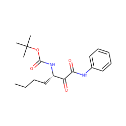 CCCC[C@H](NC(=O)OC(C)(C)C)C(=O)C(=O)Nc1ccccc1 ZINC000013589429