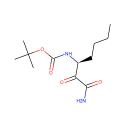 CCCC[C@H](NC(=O)OC(C)(C)C)C(=O)C(N)=O ZINC000013589424