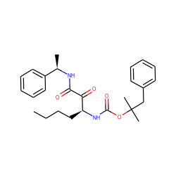 CCCC[C@H](NC(=O)OC(C)(C)Cc1ccccc1)C(=O)C(=O)N[C@H](C)c1ccccc1 ZINC000028390315