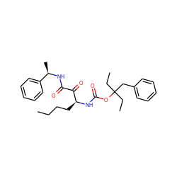 CCCC[C@H](NC(=O)OC(CC)(CC)Cc1ccccc1)C(=O)C(=O)N[C@H](C)c1ccccc1 ZINC000028390740