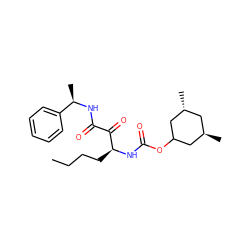 CCCC[C@H](NC(=O)OC1C[C@H](C)C[C@@H](C)C1)C(=O)C(=O)N[C@H](C)c1ccccc1 ZINC000028523181