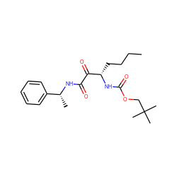 CCCC[C@H](NC(=O)OCC(C)(C)C)C(=O)C(=O)N[C@H](C)c1ccccc1 ZINC000013589436