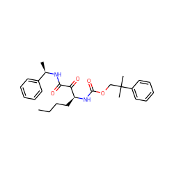 CCCC[C@H](NC(=O)OCC(C)(C)c1ccccc1)C(=O)C(=O)N[C@H](C)c1ccccc1 ZINC000028387707