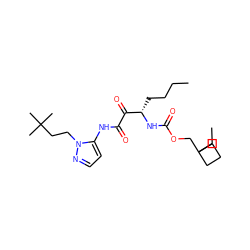 CCCC[C@H](NC(=O)OCC1(CC)CCC1)C(=O)C(=O)Nc1ccnn1CCC(C)(C)C ZINC000013583833