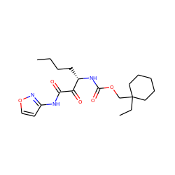 CCCC[C@H](NC(=O)OCC1(CC)CCCCC1)C(=O)C(=O)Nc1ccon1 ZINC000013583806