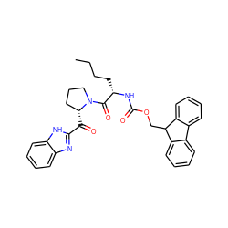 CCCC[C@H](NC(=O)OCC1c2ccccc2-c2ccccc21)C(=O)N1CCC[C@H]1C(=O)c1nc2ccccc2[nH]1 ZINC000064527425