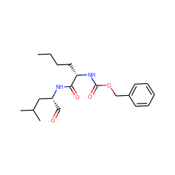 CCCC[C@H](NC(=O)OCc1ccccc1)C(=O)N[C@H](C=O)CC(C)C ZINC000027626454