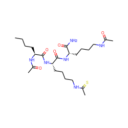 CCCC[C@H](NC(C)=O)C(=O)N[C@@H](CCCCNC(C)=S)C(=O)N[C@@H](CCCCNC(C)=O)C(N)=O ZINC000473102941